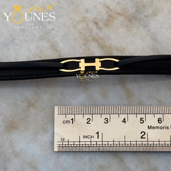 دستبند طلا چرم مردانه L188